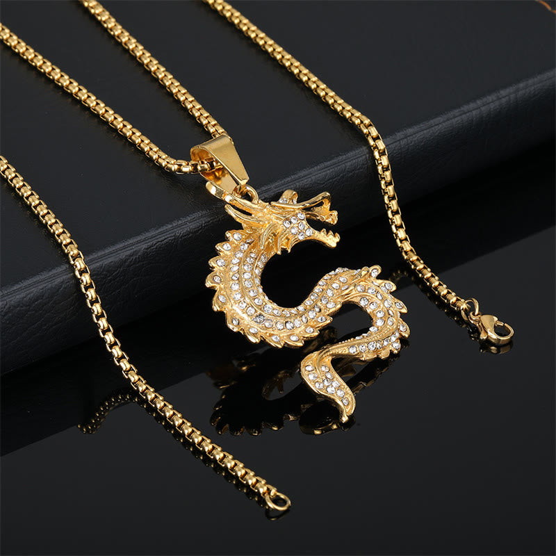 Dragon Necklace Zircon Protection Pendant | Healing Sounds