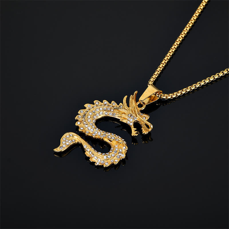 Dragon Necklace Zircon Protection Pendant | Healing Sounds