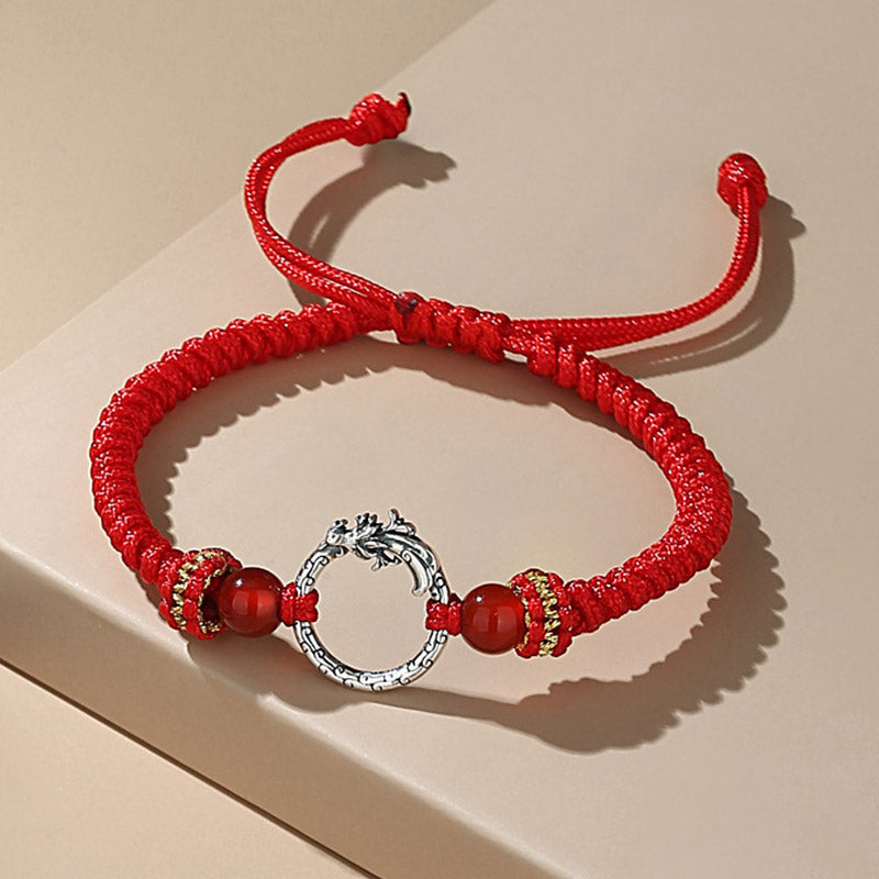 Dragon & Phoenix Peace Buckle Bracelet in 925 Sterling Silver | Balance & Luck