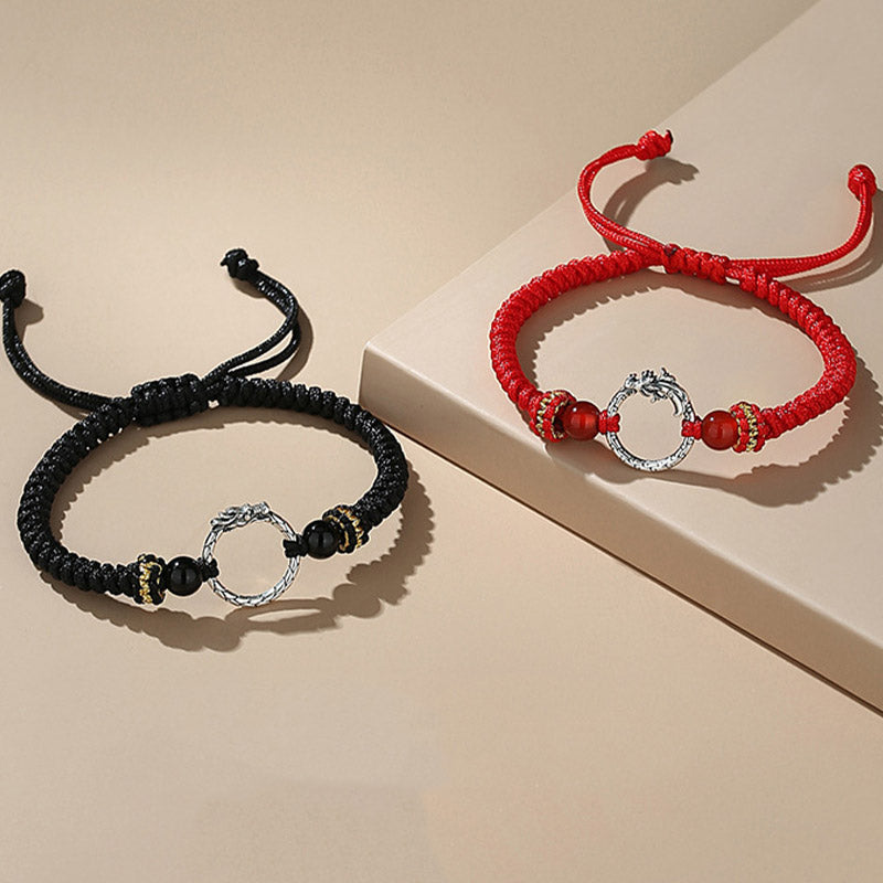 Dragon & Phoenix Peace Buckle Bracelet in 925 Sterling Silver | Balance & Luck