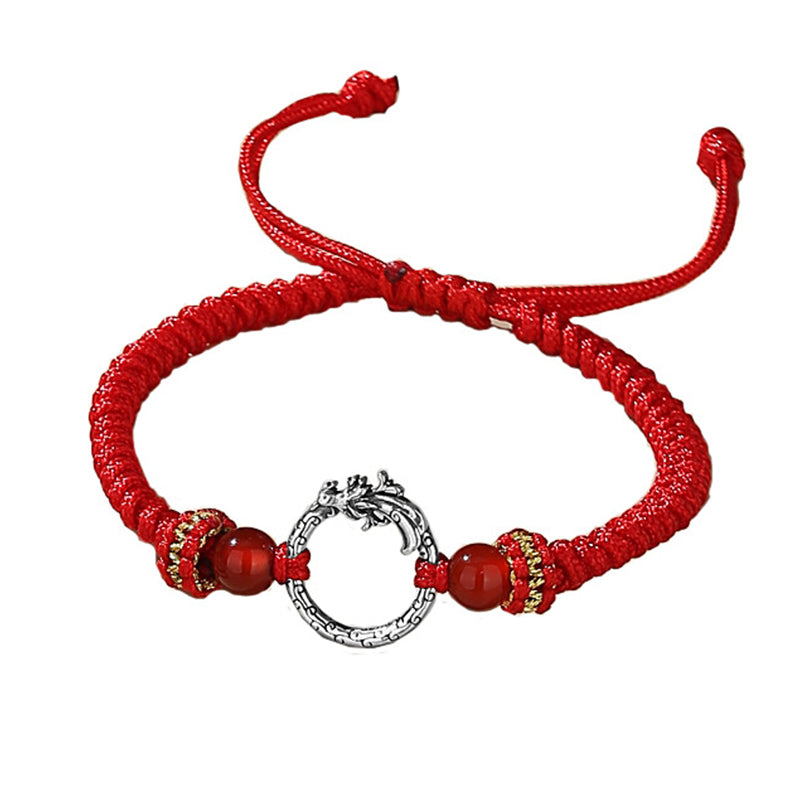 Dragon & Phoenix Peace Buckle Bracelet in 925 Sterling Silver | Balance & Luck