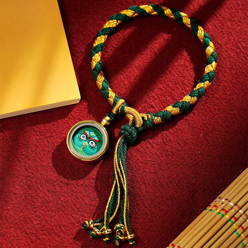 Dragon Scale Luck Bracelet with Five Gods of Wealth