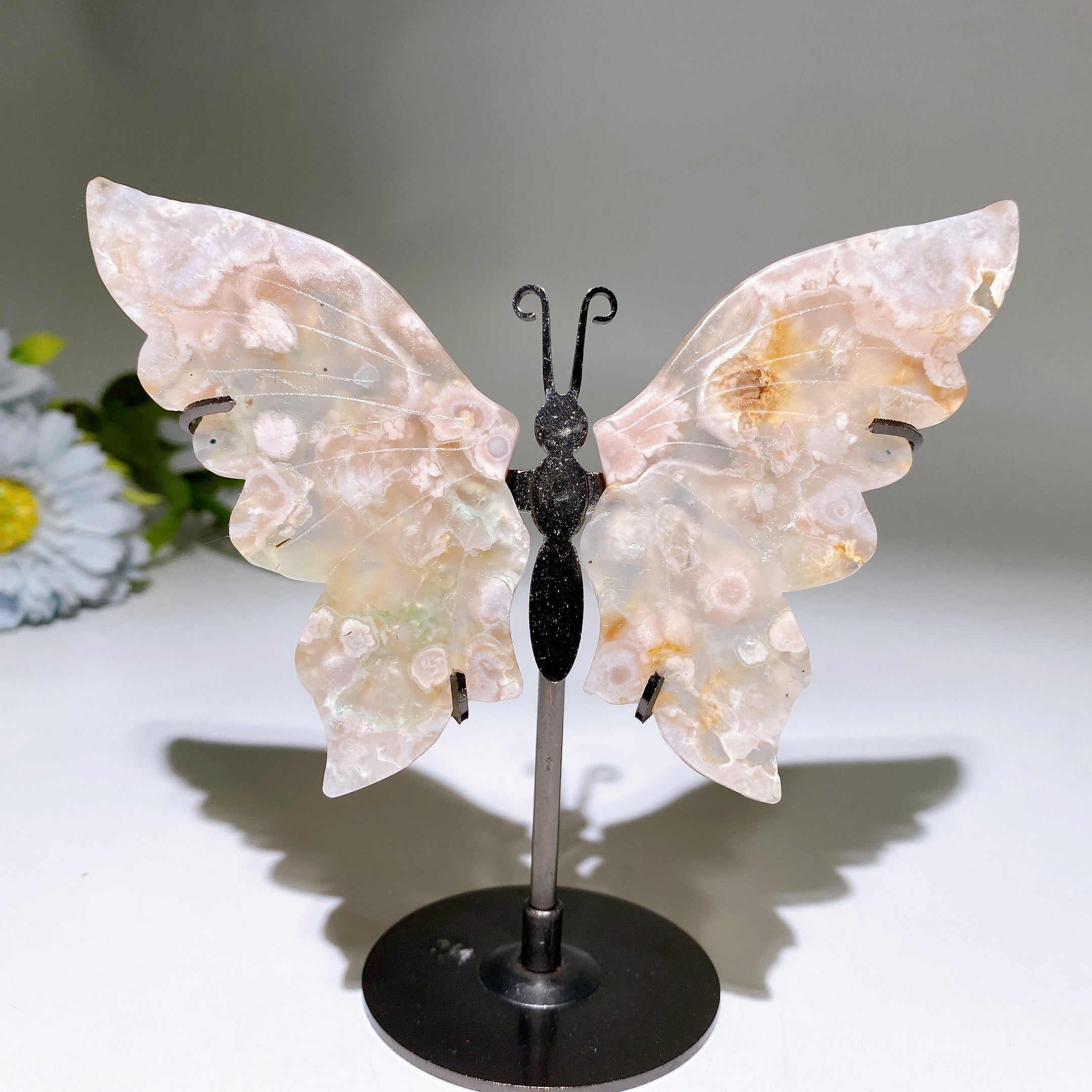 Dream Amethyst Crystal Butterfly Wings Carving 14cm