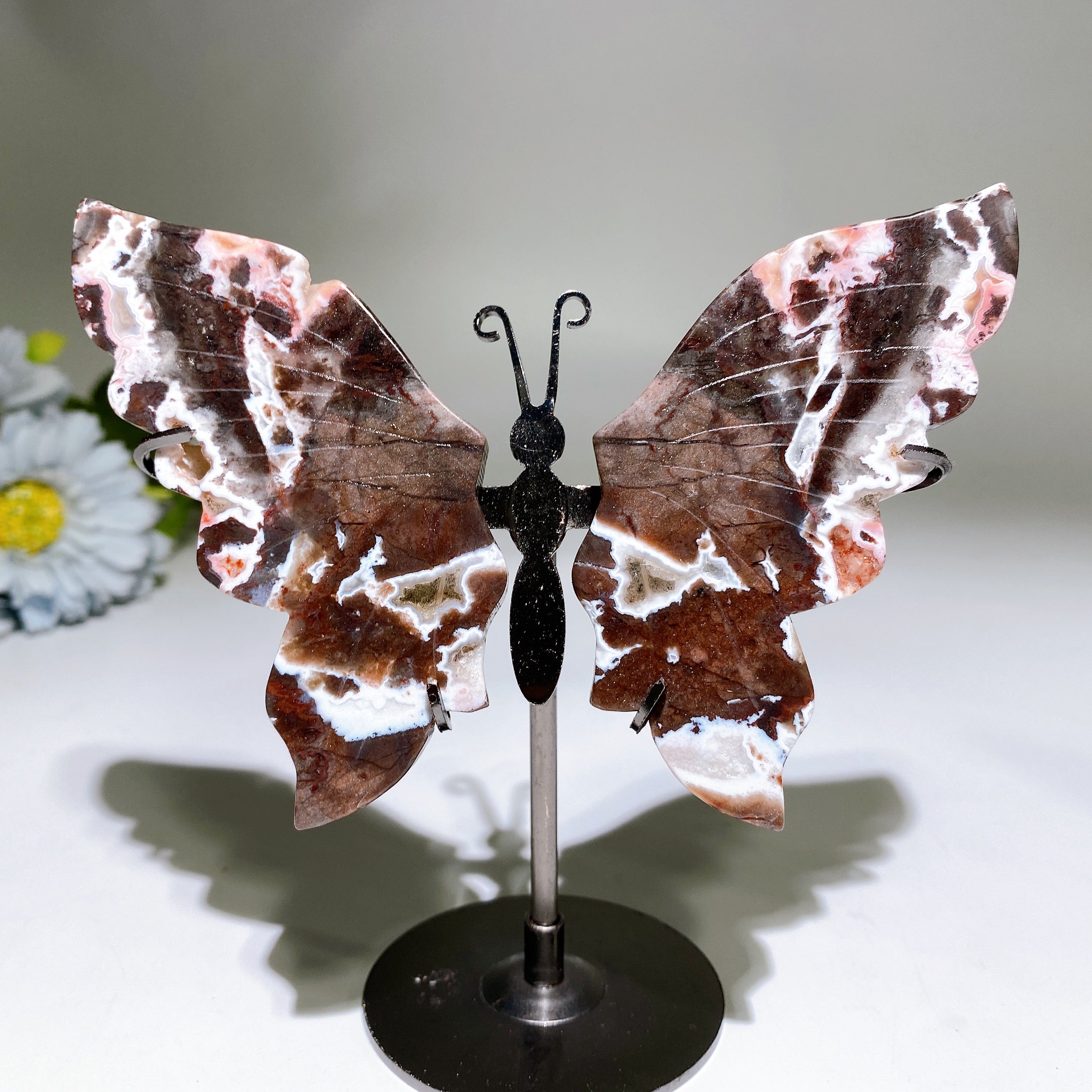 Dream Amethyst Crystal Butterfly Wings Carving 14cm