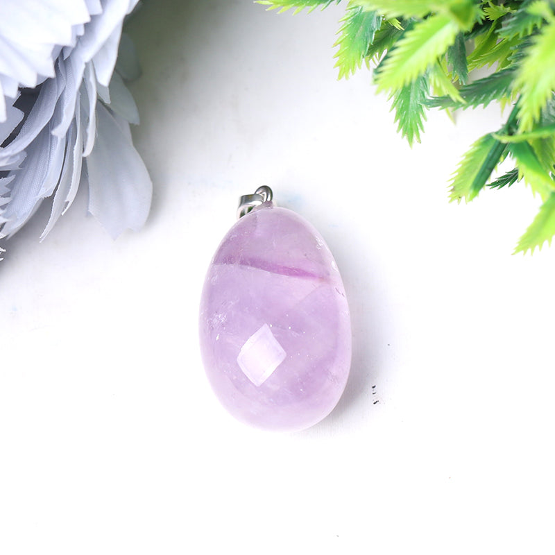 Drop Shape Clear Quartz Crystal Pendant 1.3-1.6 Inch