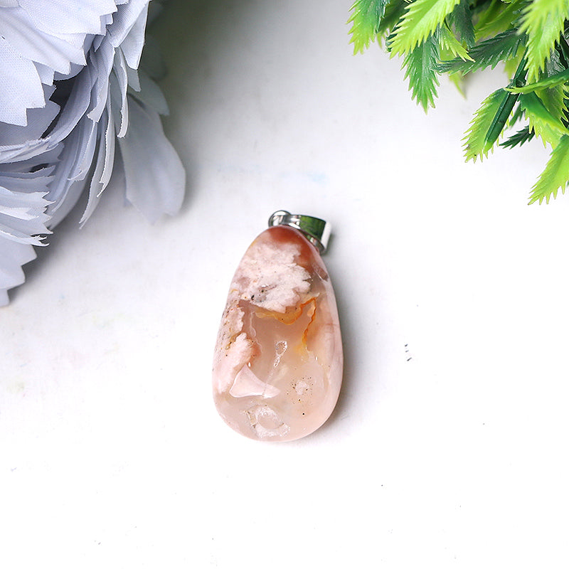 Drop Shape Clear Quartz Crystal Pendant 1.3-1.6 Inch