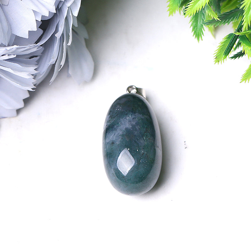 Drop Shape Clear Quartz Crystal Pendant 1.3-1.6 Inch