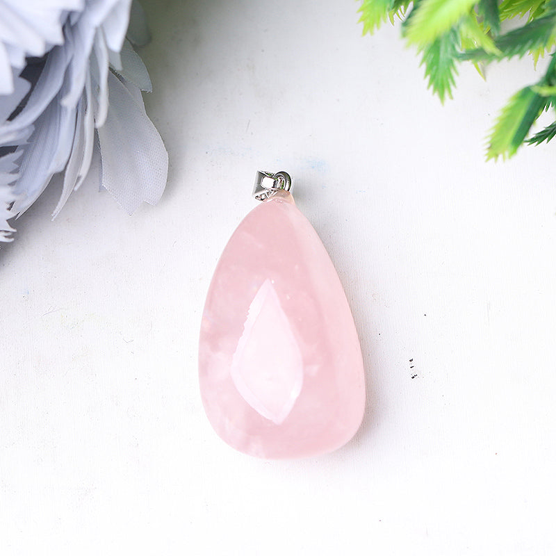 Drop Shape Clear Quartz Crystal Pendant 1.3-1.6 Inch