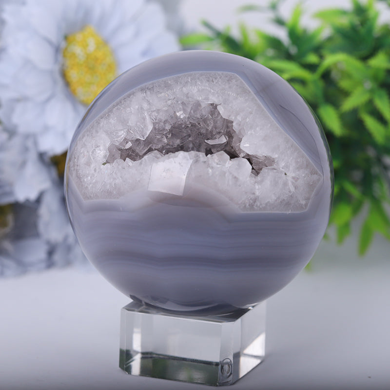Druzy Agate Crystal Sphere 1.0-4.5 Inch Energy Healing Orb