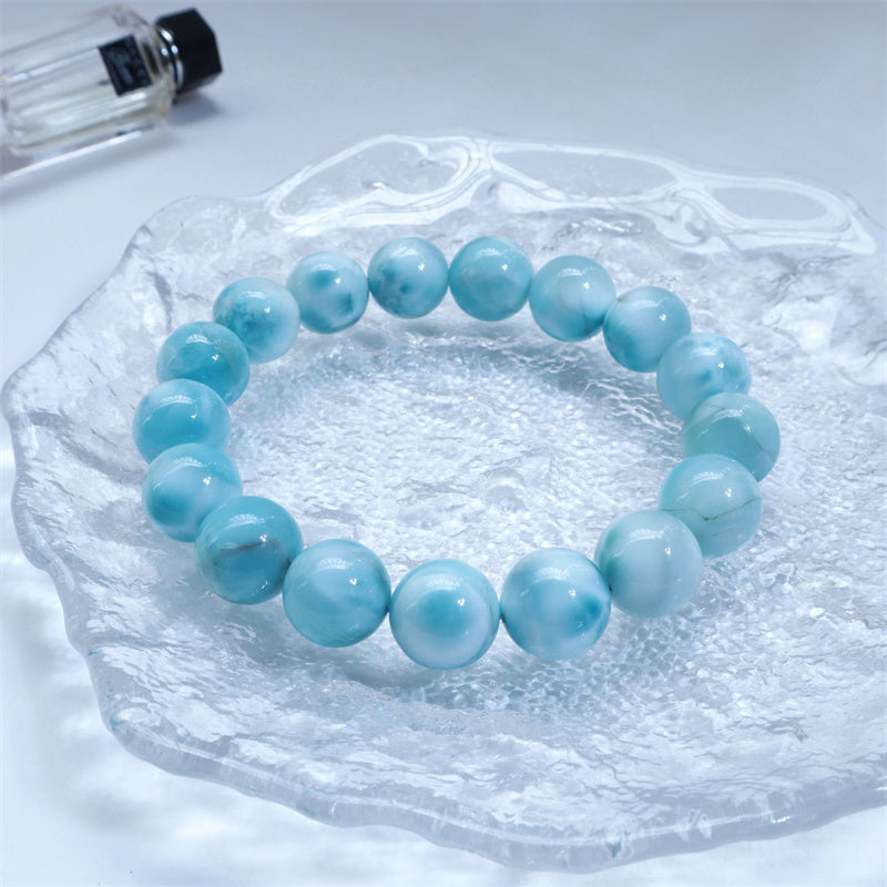 Larimar Wisdom Confidence Bracelet 8mm Natural Stone