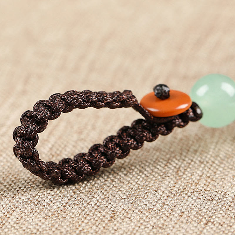 Ebony Wood Lucky Cat Key Chain for Spiritual Peace & Balance