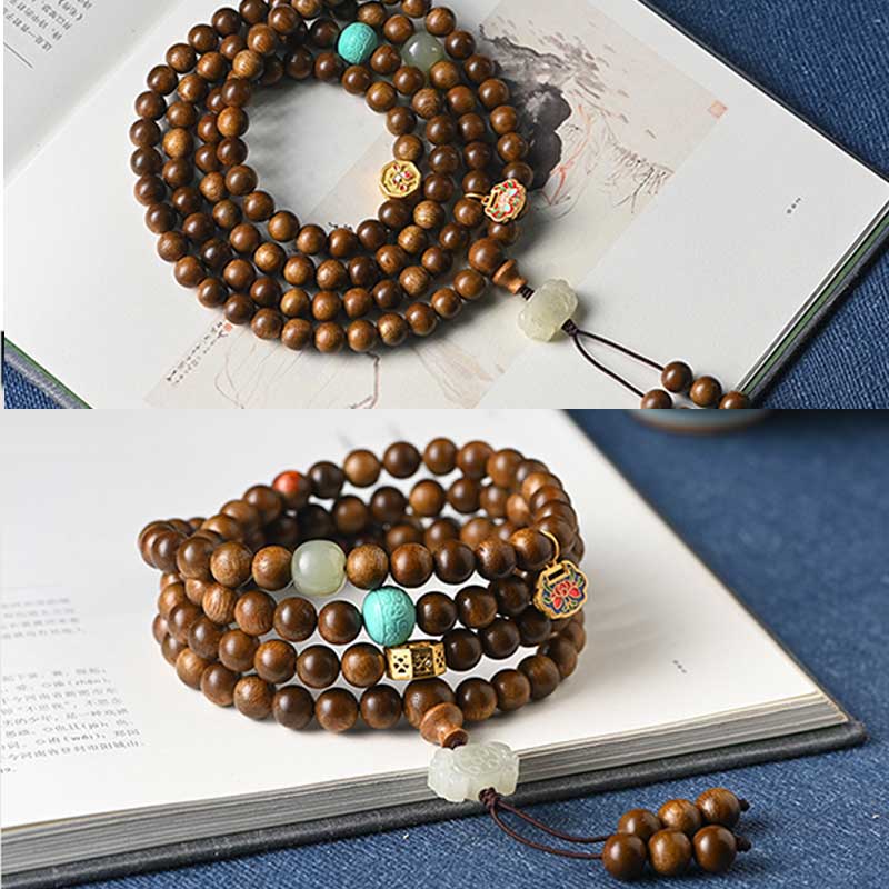 6mm Rosewood Protection Calm Bracelet Mala