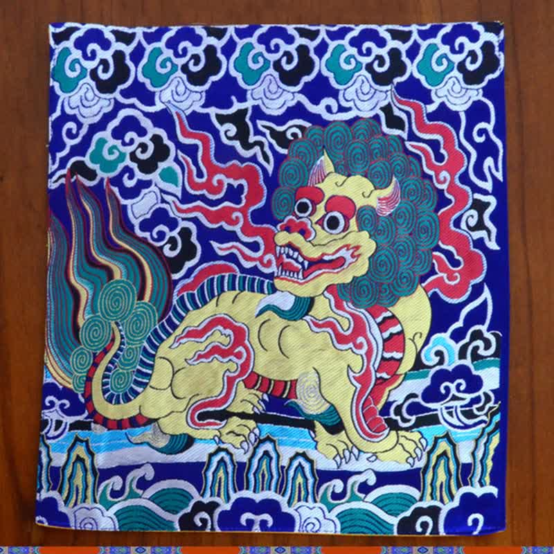 Meditation Prayer Altar Mat with Fengshui Kirin Symbol