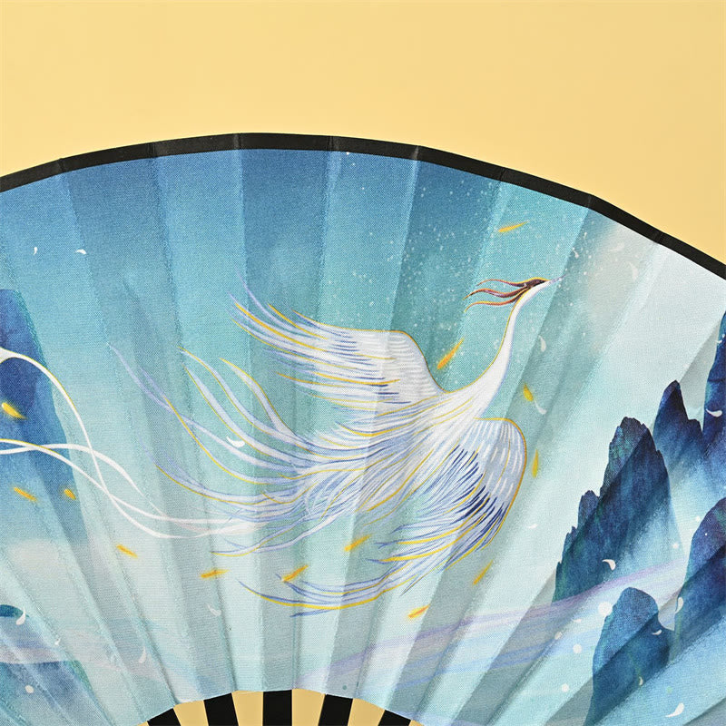 Elegant Chinese Folding Fan | Vintage Handheld Fan with Tassel