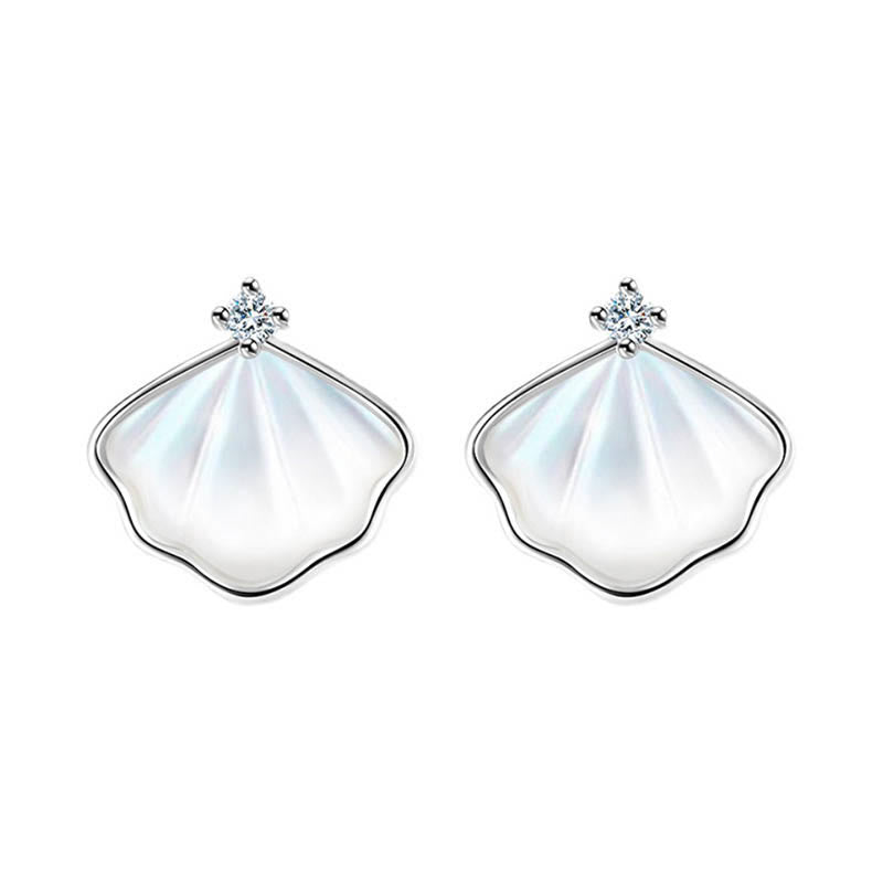 925 Sterling Silver Tridacna Stone Spiritual Jewelry Set