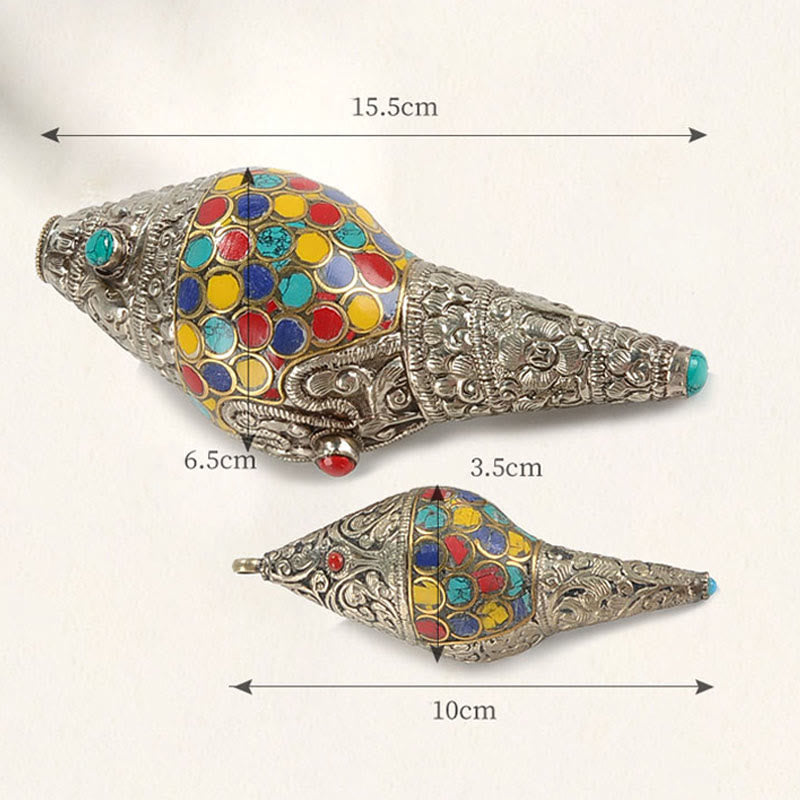 Natural Colorful Shankha Conch Shell Decoration for Zen Decor