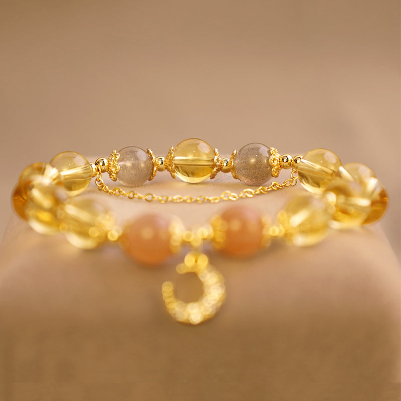 10mm Citrine Abundant Energy Bracelet for Prosperity