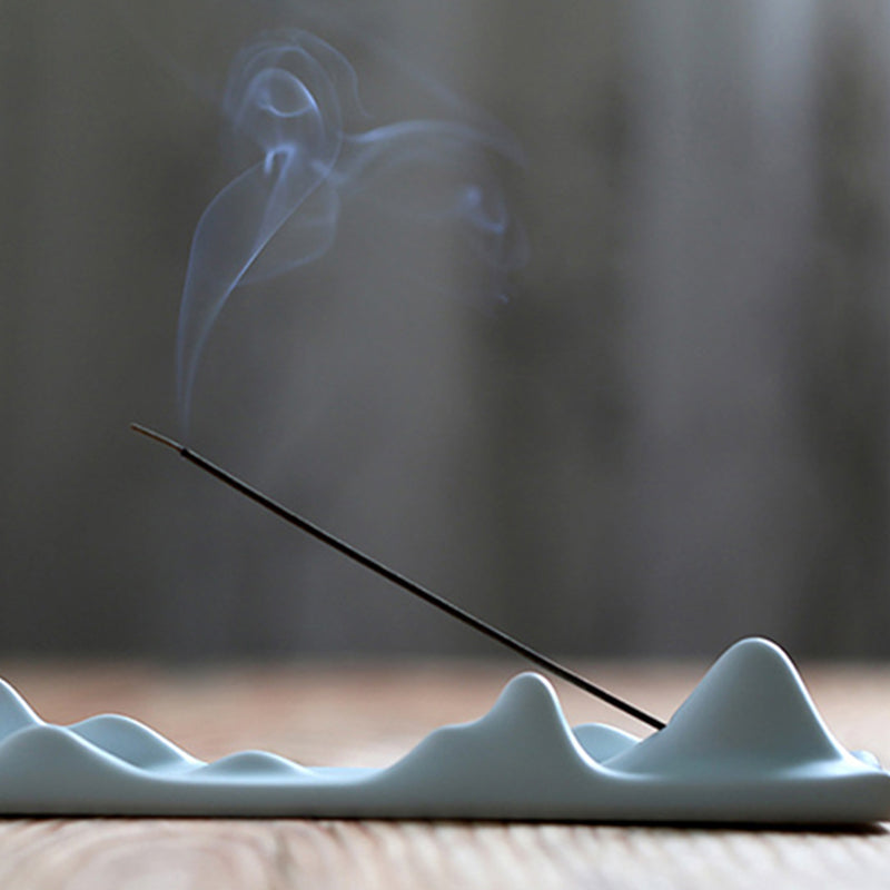 Mountain Cloud Ceramic Incense Holder for Meditation Balance