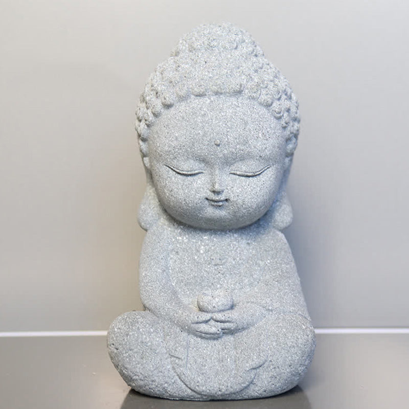 Sandstone Buddha Statue for Meditation and Compassion Home Décor