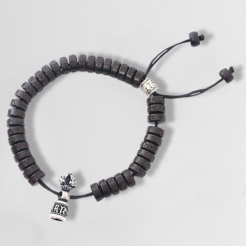 Coconut Shell Om Mani Padme Hum Bracelet of Happiness