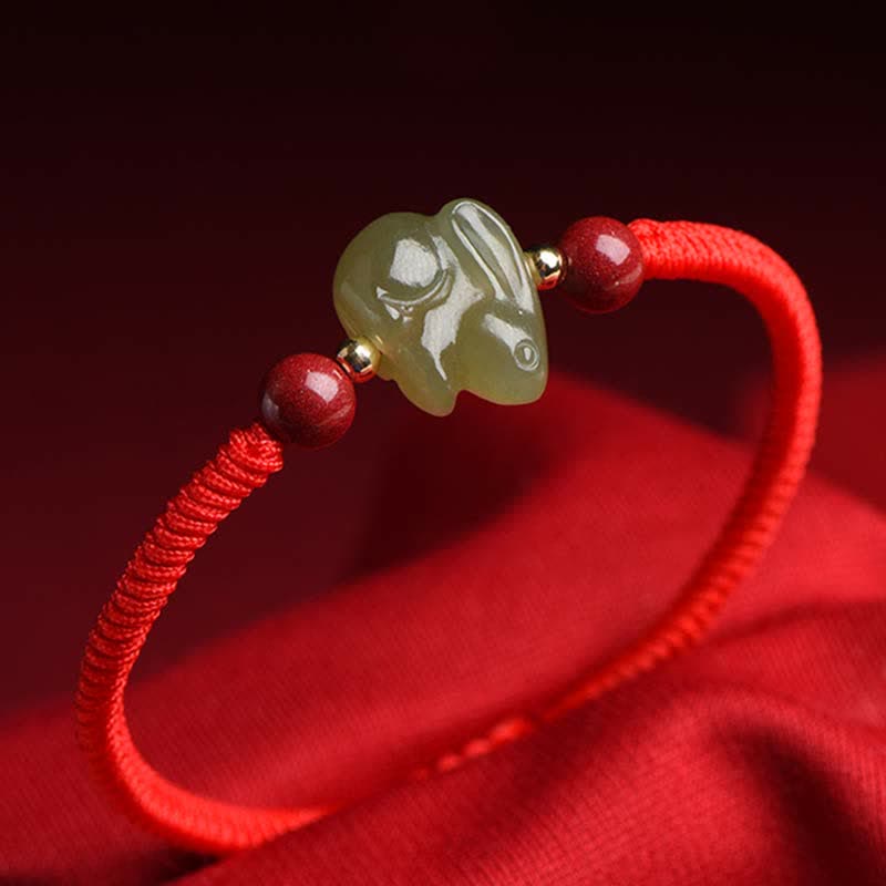Year of the Rabbit Hetian Jade Abundance Bracelet