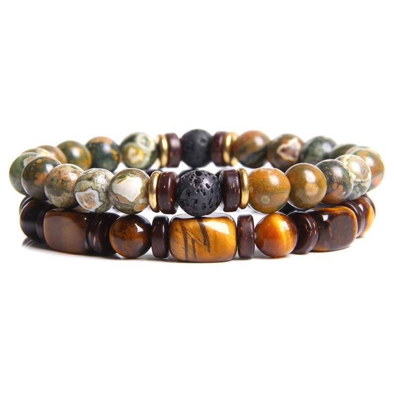 8mm Tiger Eye Emperor Stone Healing Bracelet for Meditation