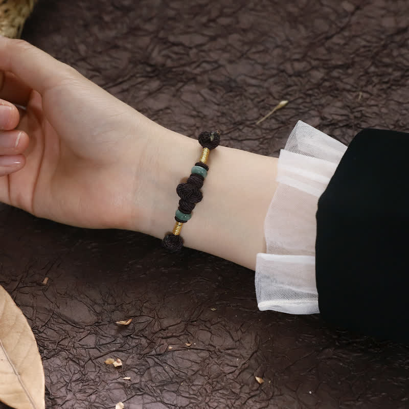 Adjustable Jade Luck Bracelet | Red String Fortune Knot