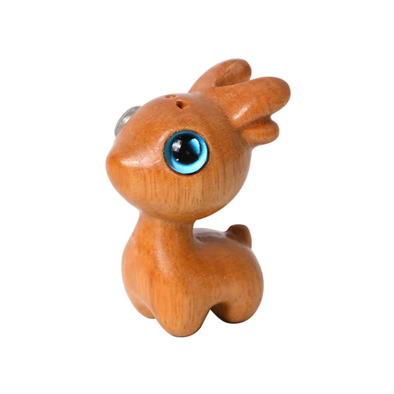 Sandalwood Lucky Mini Deer Protection Figurine Small 3.6cm