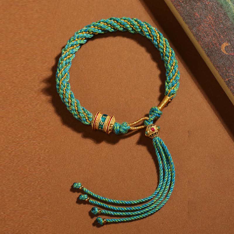 Handmade Tibetan Red String Bracelet for Luck and Protection