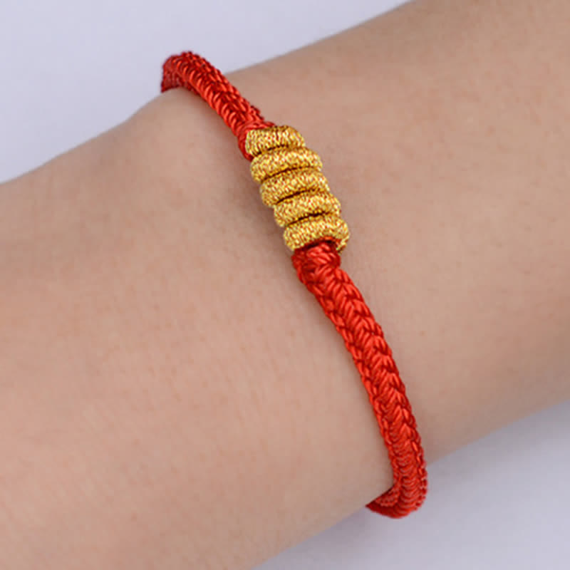 Red String Luck Strength Bracelet | Handmade Chinese Knotting