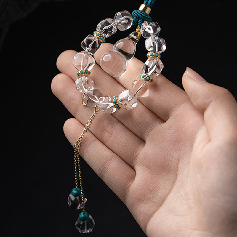 White Crystal Protection Car Hanging Decoration