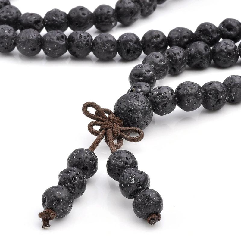 108 Beads Lava Rock Protection Bracelet for Meditation