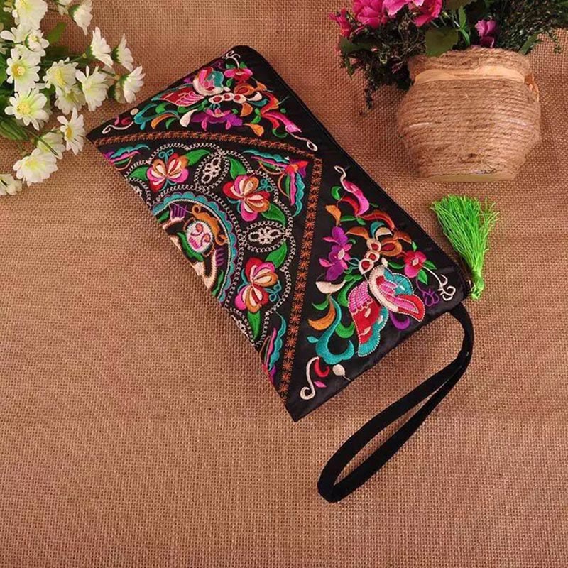 Dragon Butterfly Spiritual Cosmos Flower Wallet 14x25cm