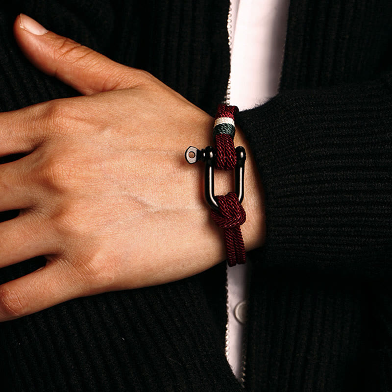 Red String Bracelet with Stainless Steel Buckle for Luck & Protection