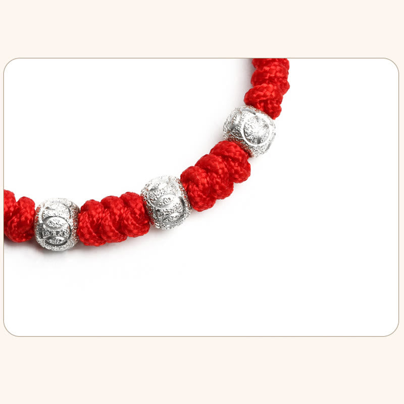 925 Sterling Silver Red String Bracelet Kids | Strength & Protection