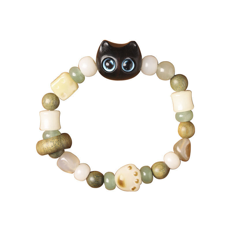 Unisex Peace Bracelet with Bodhi Seed, Green Sandalwood & Green Aventurine