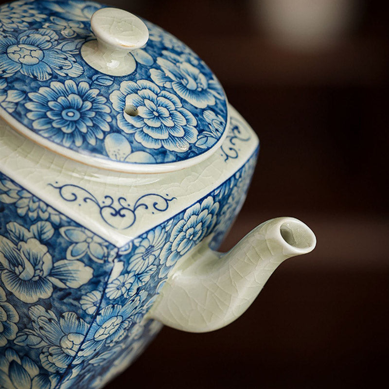 Blue and White Porcelain Gongfu Tea Set Zen Decor