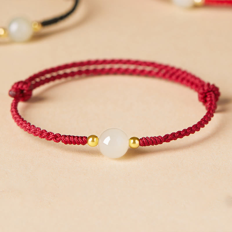 8mm Jade Lucky Bead Prosperity Bracelet