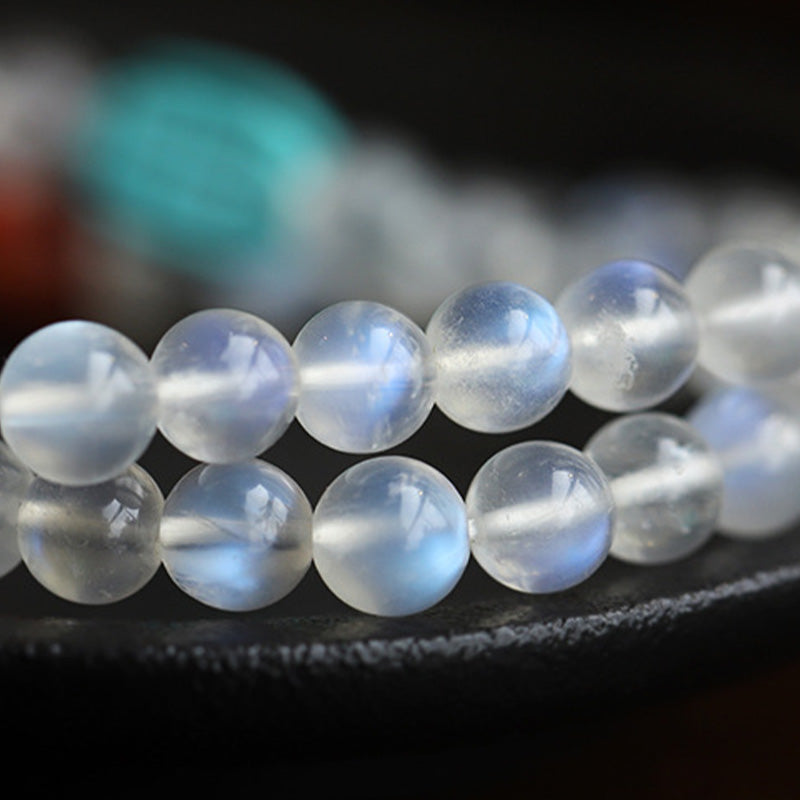 108 Beads Moonstone Lotus Healing Bracelet 6mm Mala