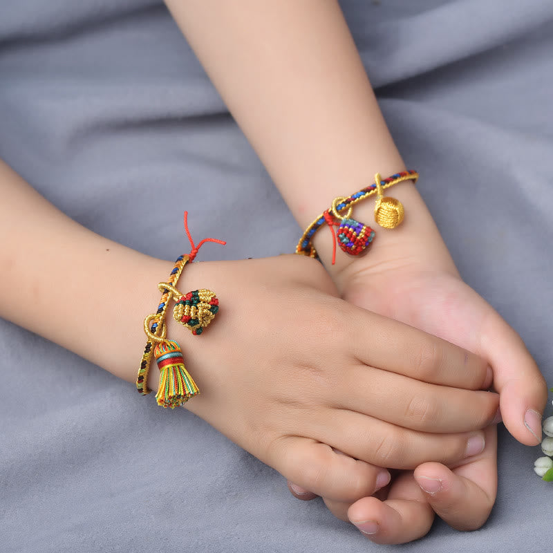 Unisex Colorful Red String Charm Bracelet for Luck & Protection