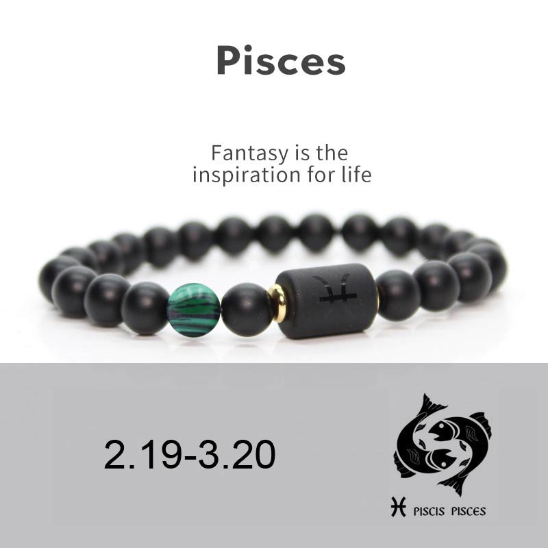 8mm Black Onyx Adjustable Chinese Zodiac Bracelet