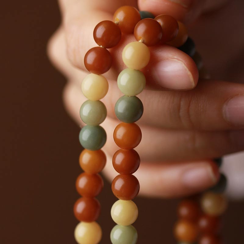 8mm Bodhi Seed Harmony Wisdom Mala Bracelet