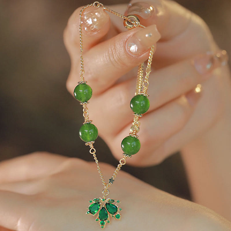 8mm Green Chalcedony Courage Strength Bracelet