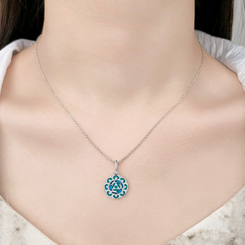 925 Sterling Silver Turquoise Balance Necklace Pendant