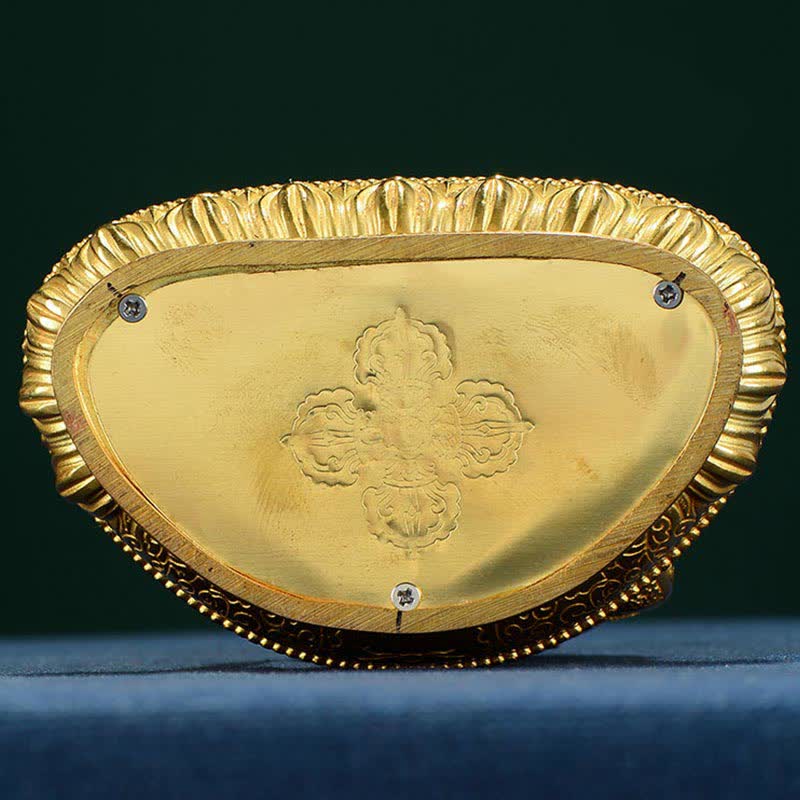 Copper Buddha Statue Shakyamuni Figurine 16.5cm Enlightenment