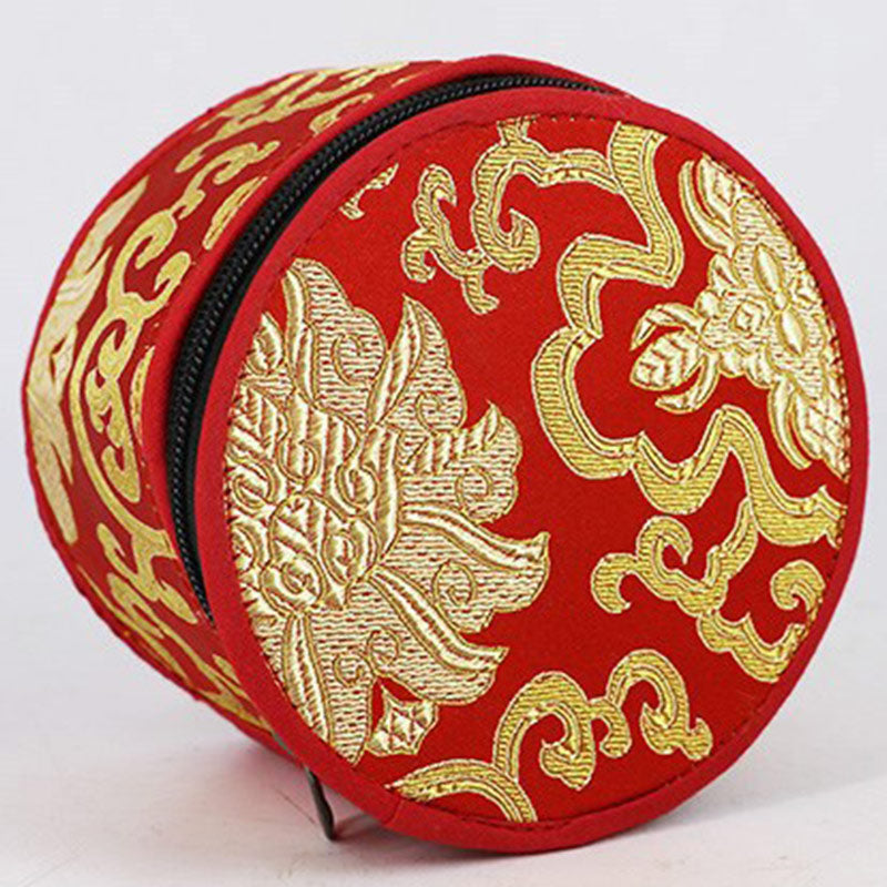 Tibetan Singing Bowl Storage Bag with Zipper Closure 14cm