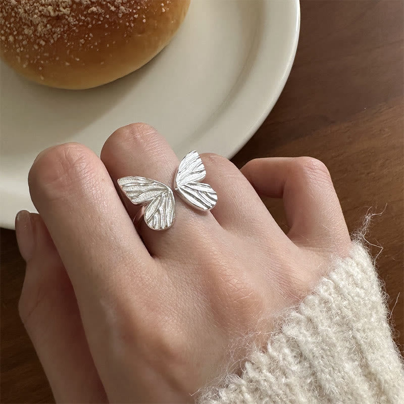 925 Sterling Silver Butterfly Love Freedom Spiritual Ring