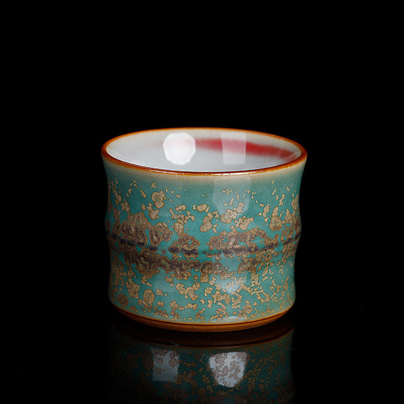Zen Ceramic Bamboo Teacup 80ml for Kung Fu Tea Rituals