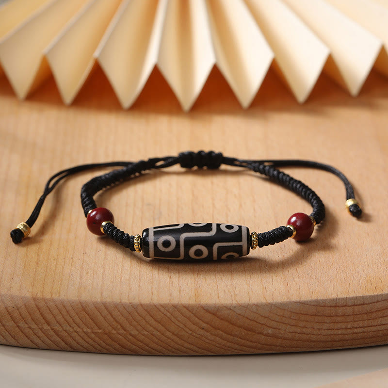 Nine-Eye Dzi Bead Spiritual Protection Bracelet