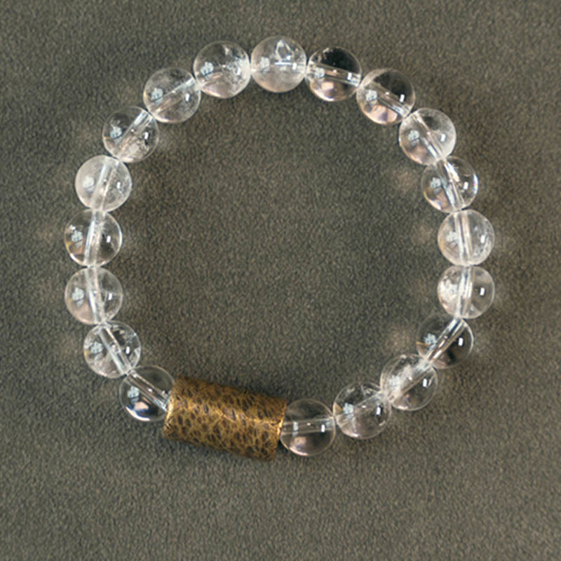 8mm Clear Quartz Protection Bracelet for Mental Clarity
